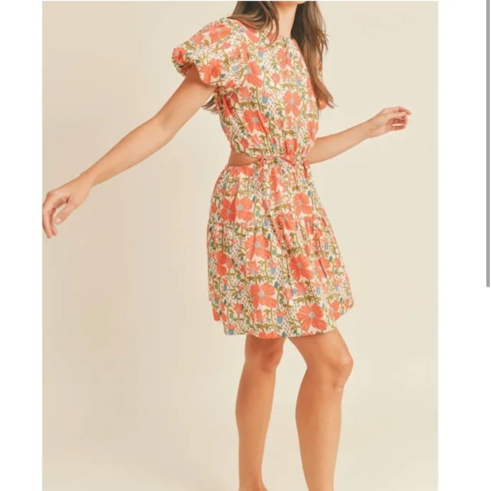& Merci Boho Floral Puff Sleeve Lindsay Dress